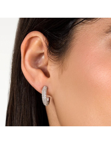 CHIARA FERRAGNI - ORECCHINI PAVÈ A CERCHIO SILVER
