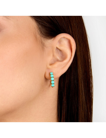 CHIARA FERRAGNI - ORECCHINI A CERCHIO TURCHESE