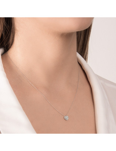 MIRCO VISCONTI - COLLANA CUORE IN ORO E DIAMANTI