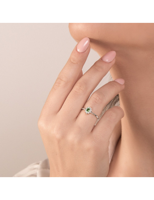 MIRCO VISCONTI - ANELLO ORO DIAMANTI E SMERALDO