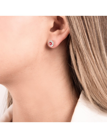 MIRCO VISCONTI - ORECCHINI ORO DIAMANTI E RUBINI