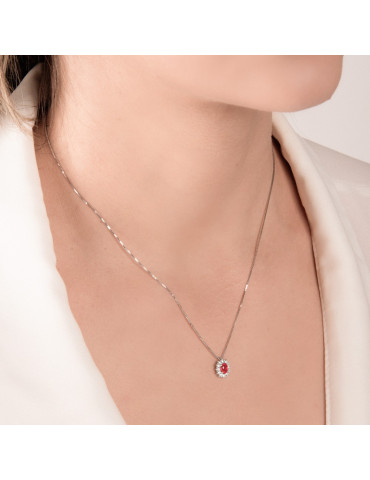 MIRCO VISCONTI - COLLANA ORO DIAMANTI E RUBINO