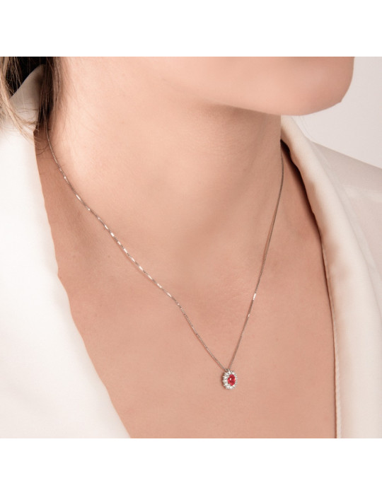 MIRCO VISCONTI - COLLANA ORO DIAMANTI E RUBINO