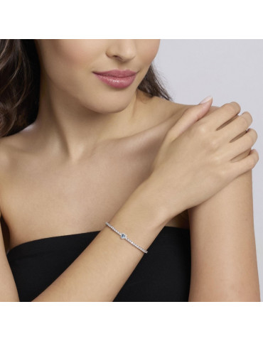 MABINA - BRACCIALE LOVE AFFAIR CON CUORE AZZURRO
