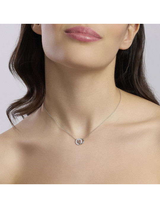 MABINA - COLLANA INCASTRO PERFETTO CON ZIRCONI