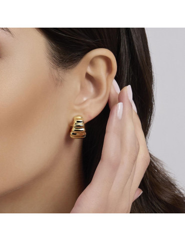 MABINA - ORECCHINI SEMICERCHIO ONDE GOLD - 563928