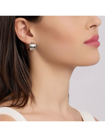 KIDULT - ORECCHINI SEMICERCHIO STYLE 09 SILVER