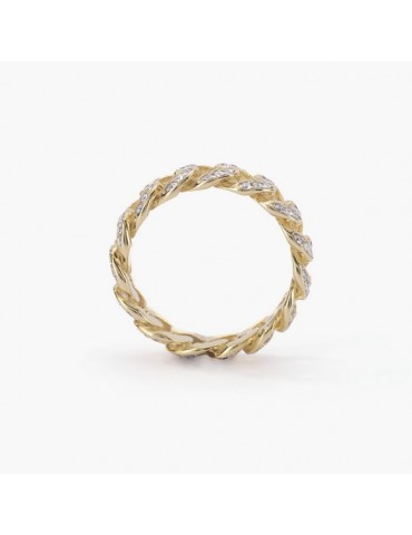 MABINA - ANELLO GROUMETTE ARGENTO DORATO MIS 15
