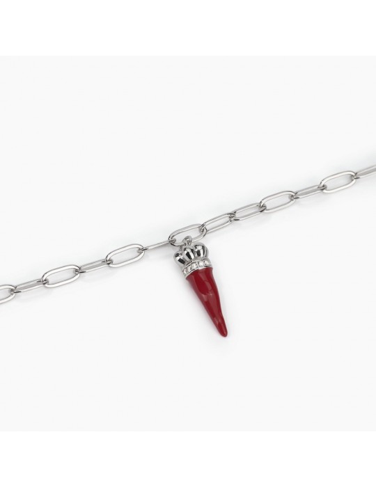 MABINA - BRACCIALE OVER THE LUCK CORNETTO ROSSO
