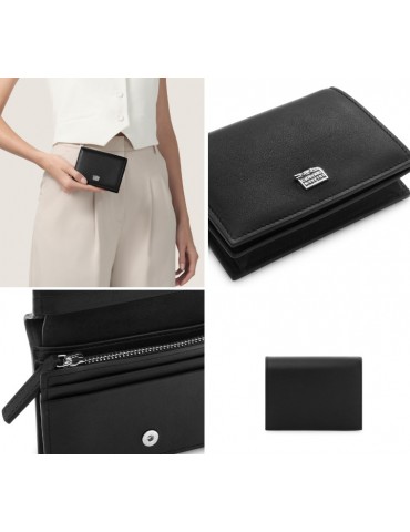RASPINI - PORTAFOGLIO ZIP INTERNA PELLE LISCIA