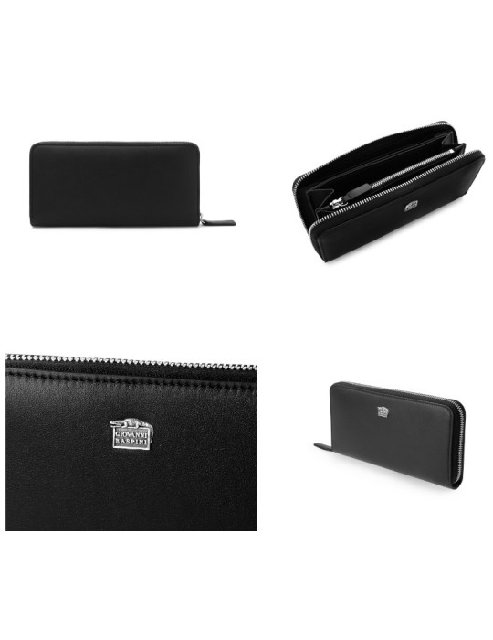 RASPINI - PORTAFOGLIO CON ZIP GRANDE PELLE LISCIA