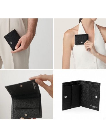 RASPINI - PORTAFOGLIO TASCA INTERNA PELLE GOFFRATA