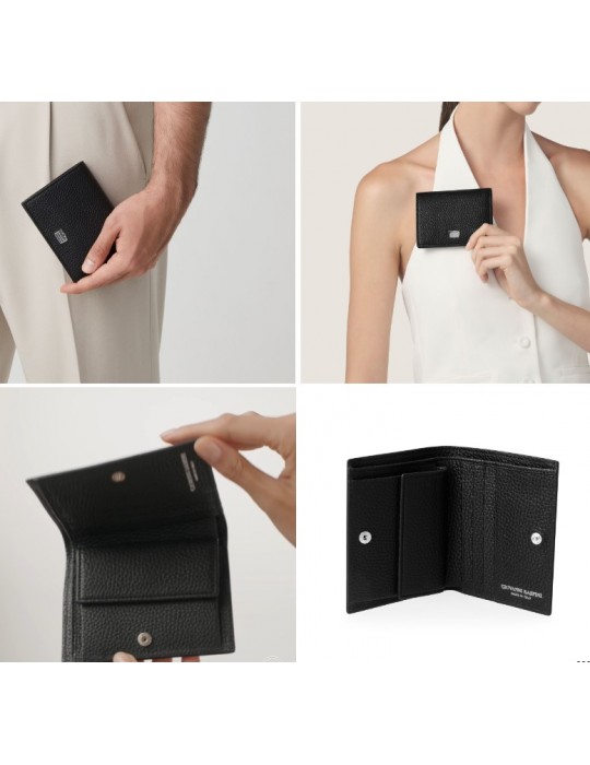 RASPINI - PORTAFOGLIO TASCA INTERNA PELLE GOFFRATA