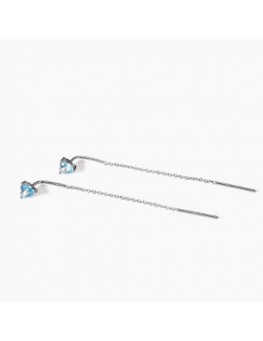 MABINA - ORECCHINI PENDENTI SGUARDO AZZURRI