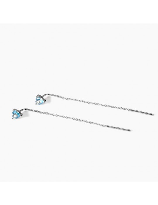 MABINA - ORECCHINI PENDENTI SGUARDO AZZURRI