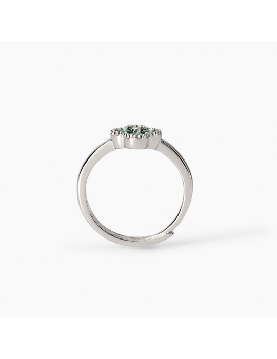 MABINA - ANELLO FIORE JASMINE VERDE - 523456