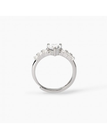 MABINA - ANELLO CUORE ROUGE WHITE - 523460