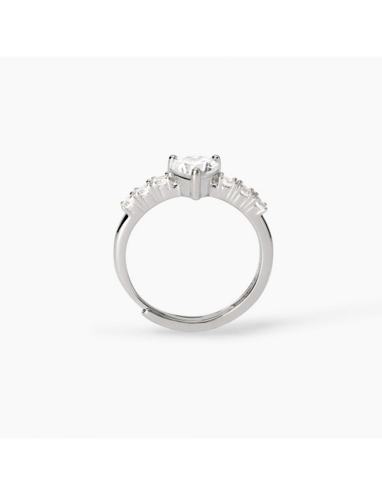 MABINA - ANELLO CUORE ROUGE WHITE - 523460