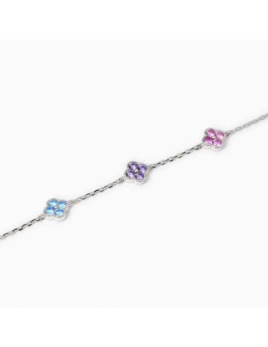 MABINA - BRACCIALE JASMINE CON FIORI MULTICOLOR