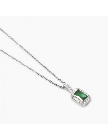 MABINA - COLLANA COOL OR RETRO BAGUETTE VERDE