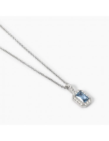 MABINA - COLLANA COOL OR RETRO BAGUETTE AZZURRO