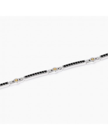 MABINA - BRACCIALE TOOLS CON ZIRCONI NERI 533994