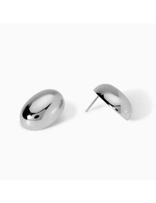 KIDULT - ORECCHINI OVALI STYLE 09 SILVER - 861044